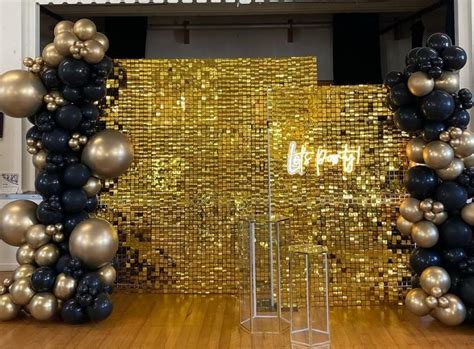 Gold Shimmer Wall Backdrop Panel Birthday Anniversary Wedding