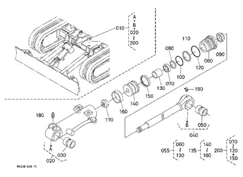 kubota kx  parts cylinder  blade cylinder  component parts