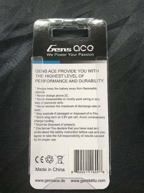 Gens Ace 200mah 37v 45c 1s1p Lipo Battery 2 Pack Island Toys And Hobby