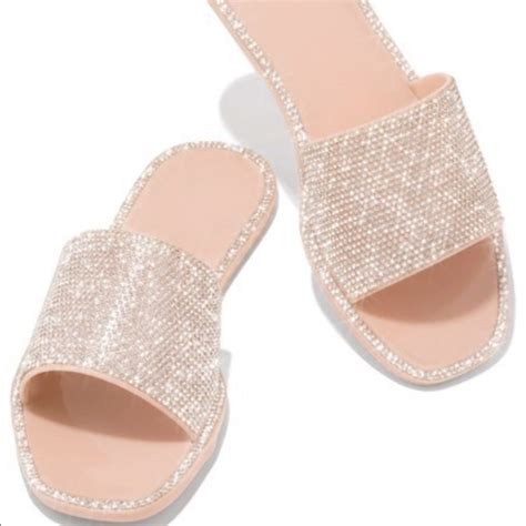 Shoes Nude Rhinestone Jelly Slide Sandal Poshmark