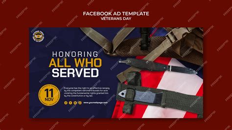 Free PSD | Veterans day celebration facebook template