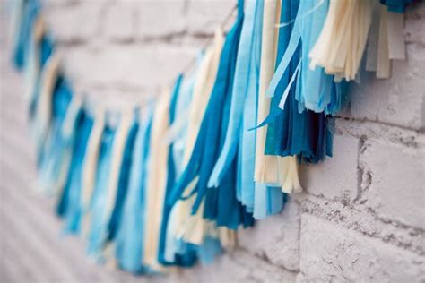 Tassel Party Garland Shades Of Blue Etsy