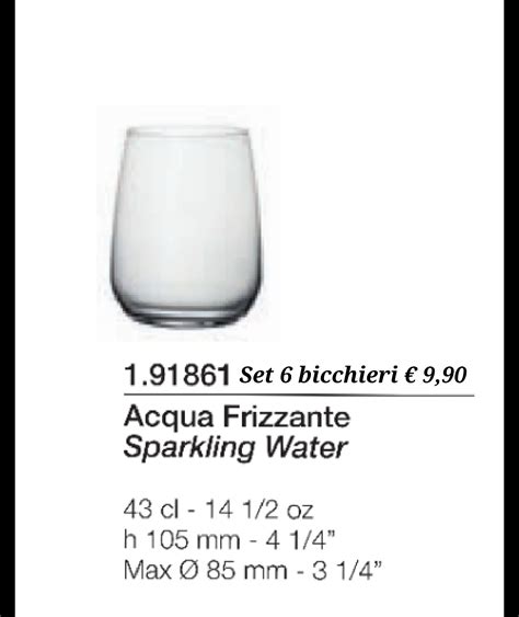 Bormioli Set 6 Bicchieri Acqua Frizzante Winehouse Trapani