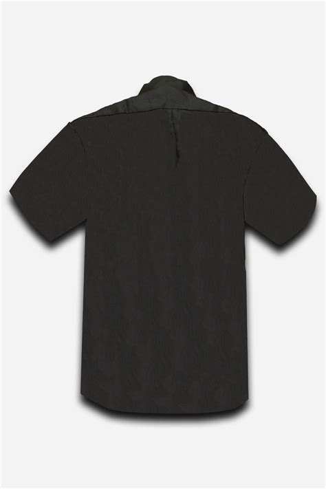 Clerical Shirt Black Short Sleeve Extra Large T6 45607 St Pauls