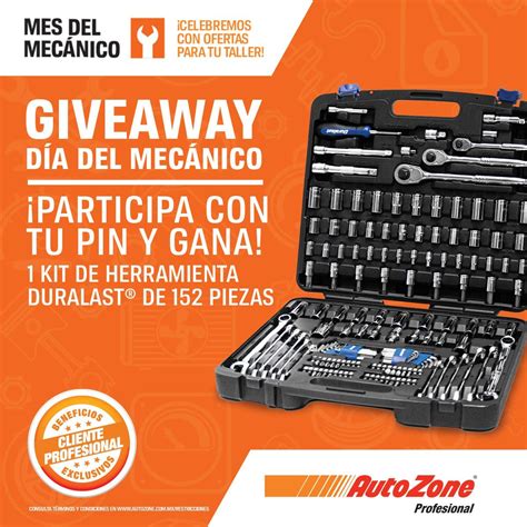 Giveaway AutoZone Día del Mecánico 2023 Gana un kit de herramientas