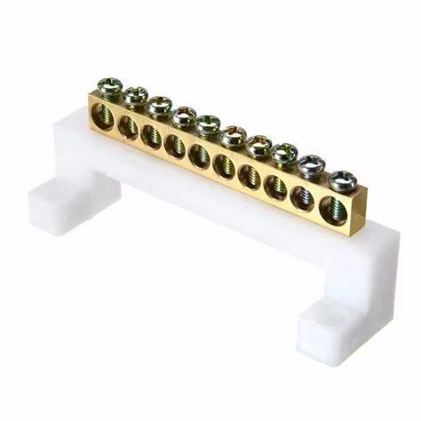 1pc 10 Positions Screw Barrier Terminal Electric Cable Connector Strip Block 105mm Length For