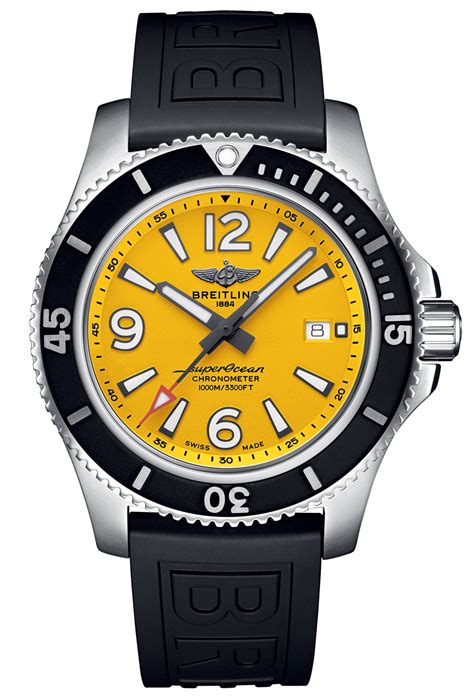 Breitling Watch Superocean Automatic 44 Yellow