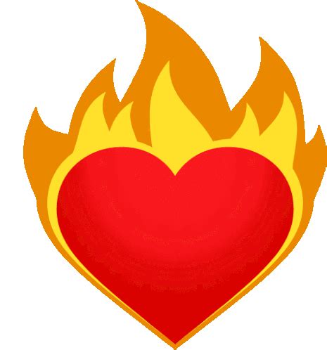 Flaming Heart Heart Sticker Flaming Heart Heart Joypixels Discover