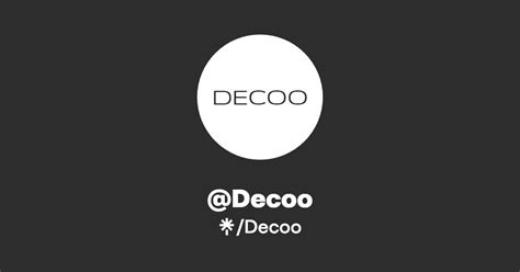 Decoo | Instagram, Facebook | Linktree