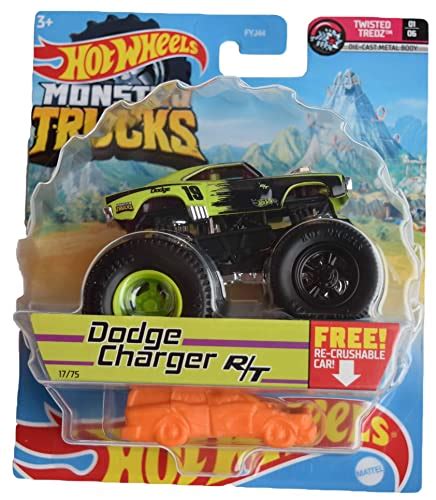 ホットウィール Hot Wheels モンスタートラック ダッジチャージャーR T17 75 Dodge ChargerR T TWISTED TREDZ01 の通販はau PAY マーケット