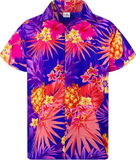 King Kameha Hawaiian Shirt For Men Funky Casual Button Down Very Loud