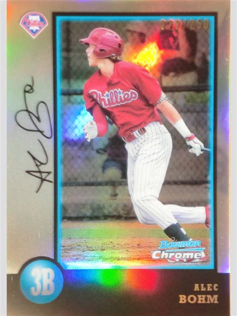 ALEC BOHM 2018 BOWMAN DRAFT CHROME 1998 BOWMAN 20TH ANNIVERSARY