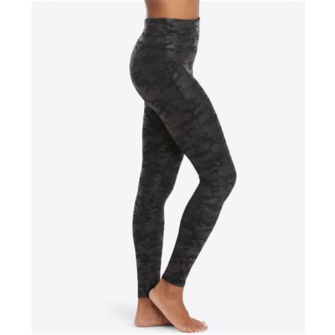 Spanx Faux Leather Camo Legging Black Camo Annadiva