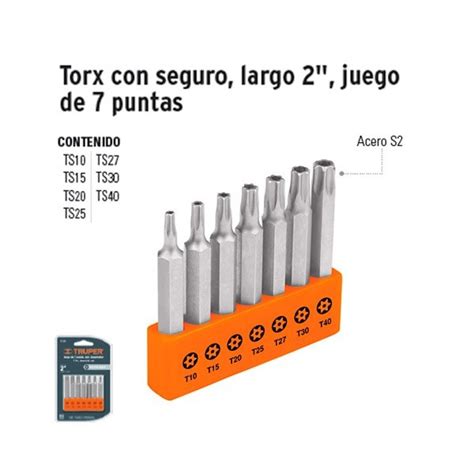 Compra En Linea Puntas Torx Para Desarmador Largo Con Seguro