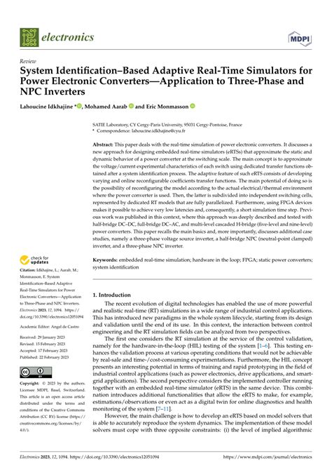 PDF System IdentificationBased Adaptive Real Time Simulators For