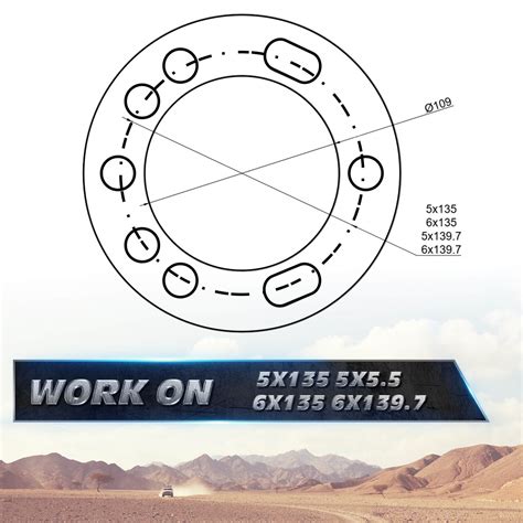6/12mm Universal Wheel Spacers 5-6 Lug PCD 135 & 139.7 KSP Performance