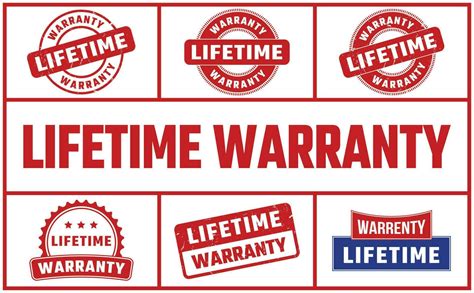 Lifetime Warranty Rubber Stamp Set Vector Vector Art At Vecteezy