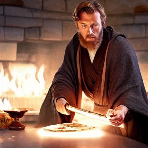 A Still Of Alec Guinnes As Obi Wan Kenobi Making A Stable Diffusion