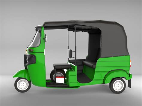 3D Model Bajaj 3 Weel Tuk Tuk VR AR Low Poly CGTrader