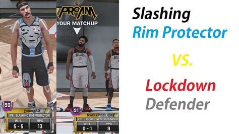 Nba 2k18 Pro Am Slashing Rim Protector Vs Pure Lockdown Defender Power