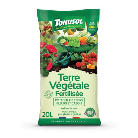 Terre végétale fertilisée bio Tonusol N1 du Jardinage Bio Tonusol