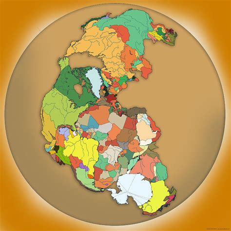 Pangea Map With Countries