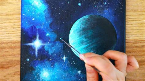 Galaxy with stars painting | Acrylic Painting | Color ASMR #151 ...