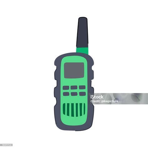 Mobility Walkie Talkie Cartoon Vector Illustration Stock Illustration