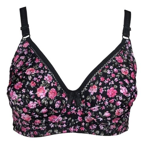 Soutien gorge 95B sans armatures noir fleurs liberty lingerie femme Noir Cdiscount Prêt à Porter