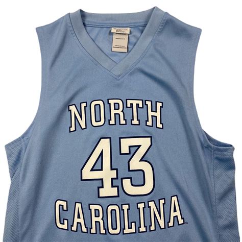 Unc Tar Heels 43 Basketball Jersey M Etsy