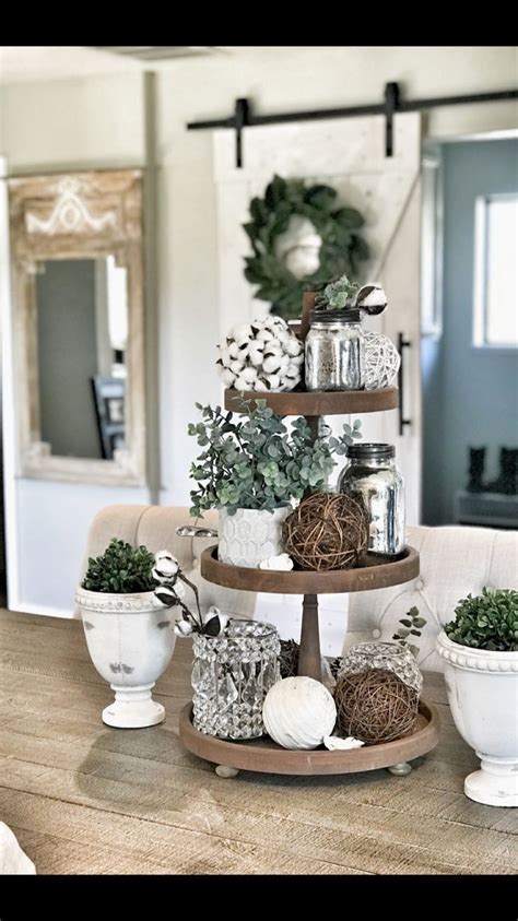 How To Style A Farmhouse Tiered Tray Tray Decor Tiered Tray Decor