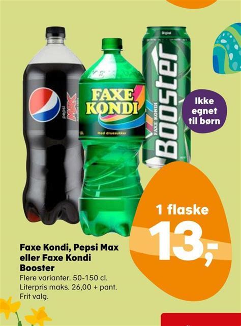 Faxe Kondi Pepsi Max Eller Faxe Kondi Booster Tilbud Hos SuperBrugsen