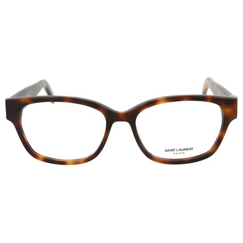 Saint Laurent Square Frame Acetate Optical Frames Brown Ref