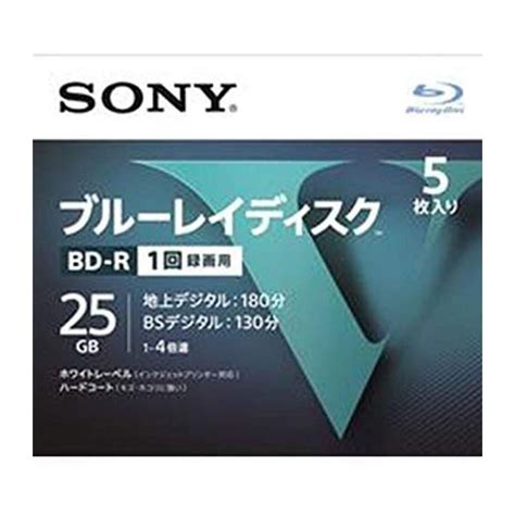 Sony ソニー ブルーレイ Bd R 1回録画用 5bnr1vlps4 5枚入 So 4548736037229くすりの勉強堂