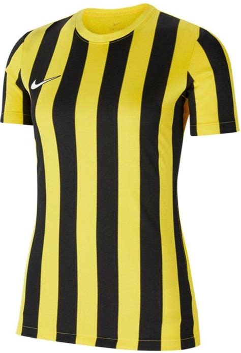 Nike Division IV Striped Short Sleeve Jersey Women Yellow Black White