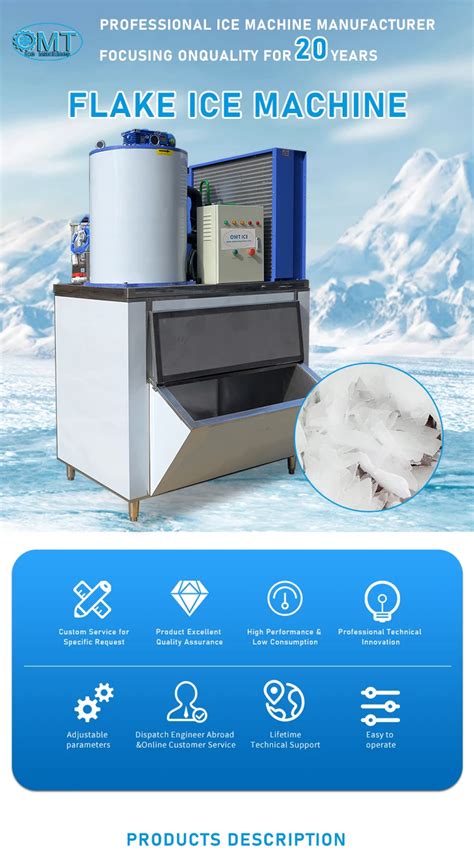 High Reliability Ice Flake Machine Commercial 1 5 Tons Flake Ice