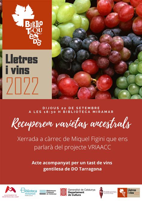 Xerrada Sobre Varietats Ancestrals I Tast De Vins De La Do Tarragona