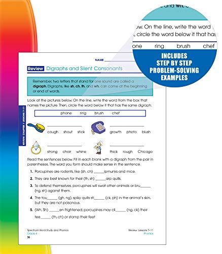 Spectrum Grade 4 Word Study And Phonics Workbooks Ages 9 To 10 4th