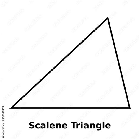 Simple Monochrome Vector Graphic Of A Scalene Triangle This Is A Shape