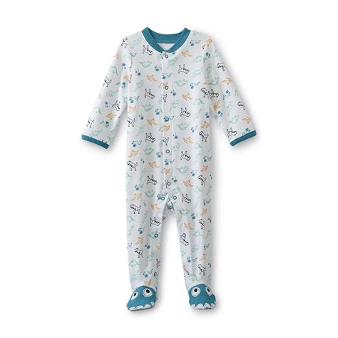 Little Wonders Newborn Boys Sleeper Pajamas Dinosaur Shop Your Way