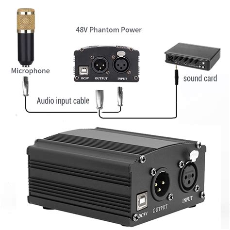 Transporte Rápido Phantom Power Para Bm 800 Estúdio Microfone De Áudio Usb Interface