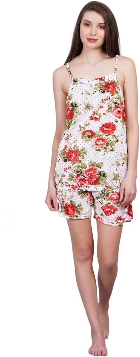 Breezly Women S Babydoll Night Dress Top Shorts Lingerie Set Red