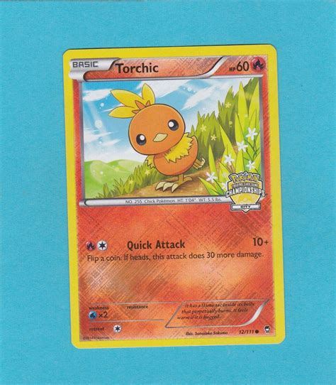 Mavin Pokemon Furious Fists Set Torchic Rev Holo City Championship