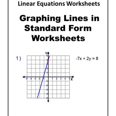 Graphing Lines in Standard Form - Sketch the Graph of Each Line-Linear ...