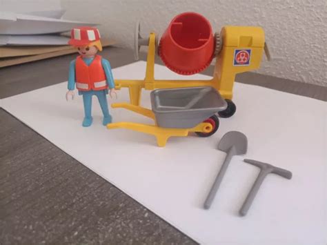 Playmobil Ouvrier Avec B Tonni Re Chantier Travaux Public Vintage