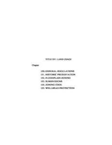 Title Xv Land Usage City Of Mineral Point