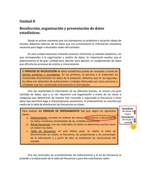 Unidad Ii Recoleccion Organizacion Y Pre Unidad Ii Recolección Organización Y Presentación De