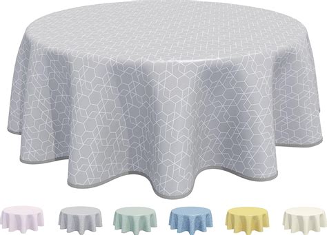 Home Direct Nappe Toile Cir E Pvc Ronde Cm Gris Clair Amazon Fr