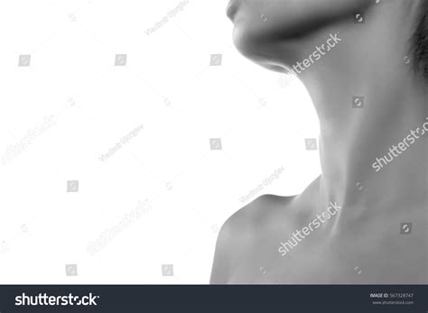 Woman Naked Shoulder Neck On White Stock Photo Shutterstock