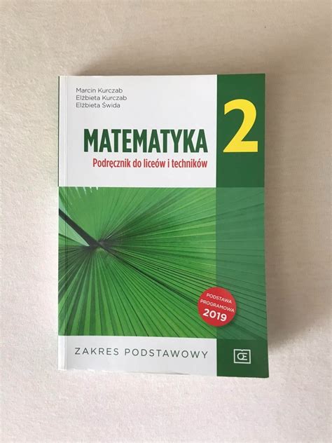 Podręcznik kl 2 matematyka zakres podstawowy Pazdro Czerniejewo